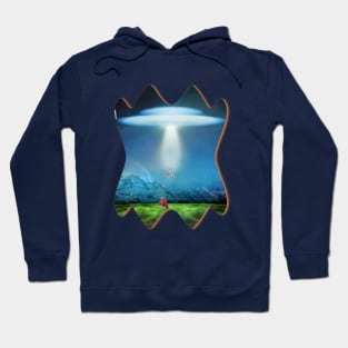 Abduction tricycle child UFO Hoodie